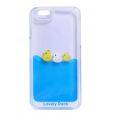 iPhone 6 6s 4.7 - Double Layer Liquid Infused Swimming Ducks Hard Phone Cover Case