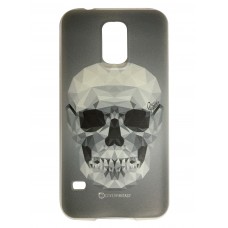 Samsung Galaxy S5 - CoverFantasy Designer Limited Edition TPU Soft Protective Cover Case - Black Skull